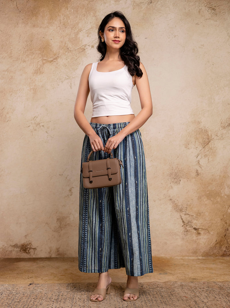 Women’s Elegant Cotton Printed Palazzos | Breathable & Flowy Fit