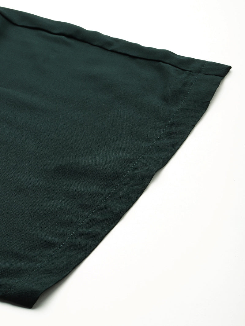 Women's Culottes | Calf-Length Pants with Double Pockets & Elastic Waistband