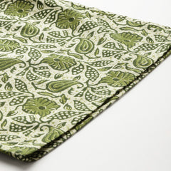 Green Women Pure Cotton Paisley Printed Palazzo Pants | Elastic Waist | Wide Leg