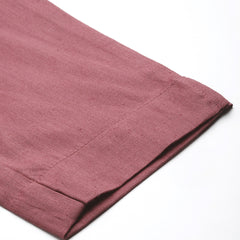 Women's Cotton Pants - Double Pockets, Adjustable Waist, and Ankle-Length Fit