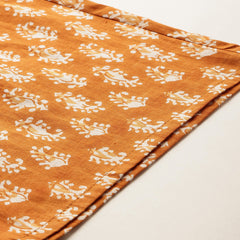 Gold Women Pure Cotton Paisley Printed Palazzo Pants | Elastic Waist | Wide Leg