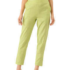 Cotton Pants - Double Pockets, Adjustable Waist, and Ankle-Length Fit