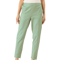 Cotton Pants - Double Pockets, Adjustable Waist, and Ankle-Length Fit