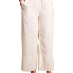 Graceful Rayon Embroidered Palazzos with Elegant Wide-Leg Fit