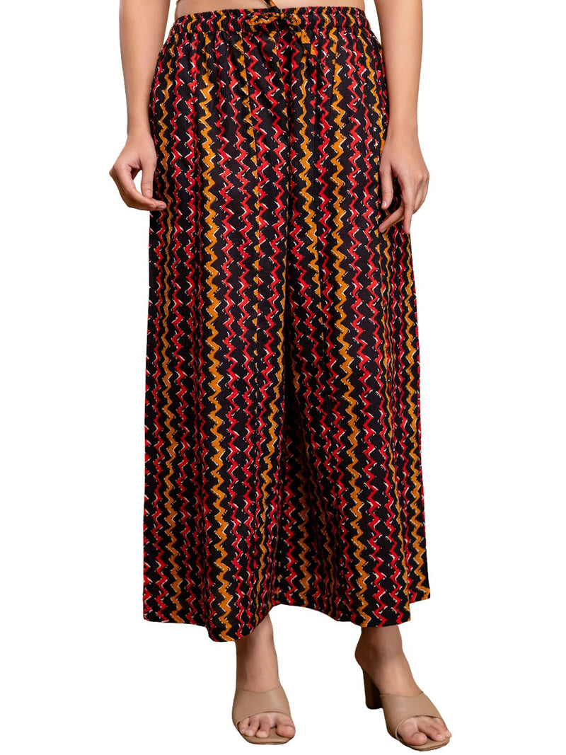 Women’s Elegant Cotton Printed Palazzos | Breathable & Flowy Fit