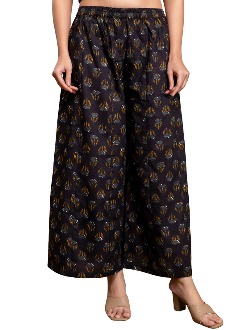 Women’s Elegant Cotton Printed Palazzos | Breathable & Flowy Fit