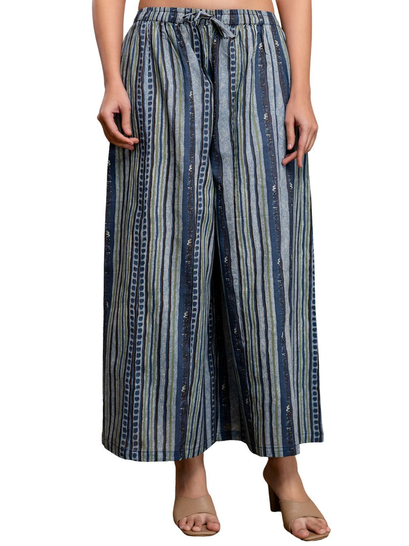 Women’s Elegant Cotton Printed Palazzos | Breathable & Flowy Fit