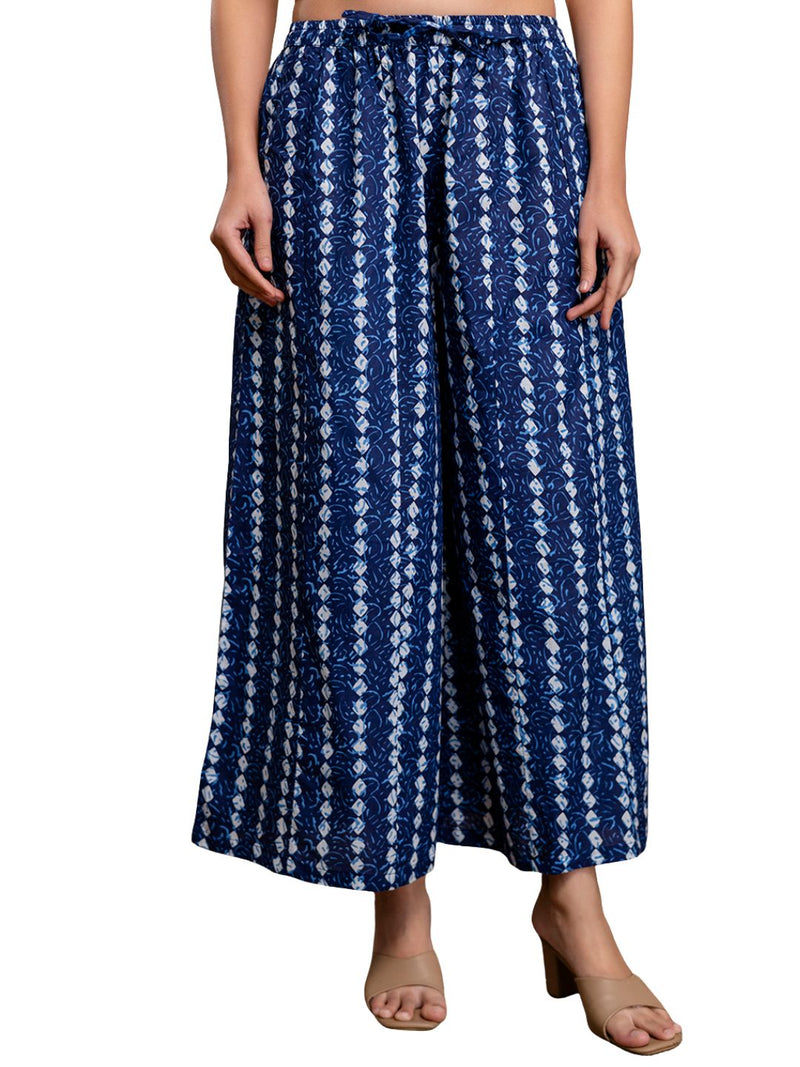 Women’s Elegant Cotton Printed Palazzos | Breathable & Flowy Fit