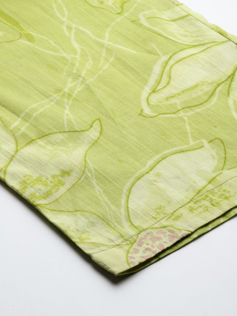 Floral Sleeveless Cotton Co-Ord Set with Choker Neckline – Pure Cotton | Sizes S–XXL