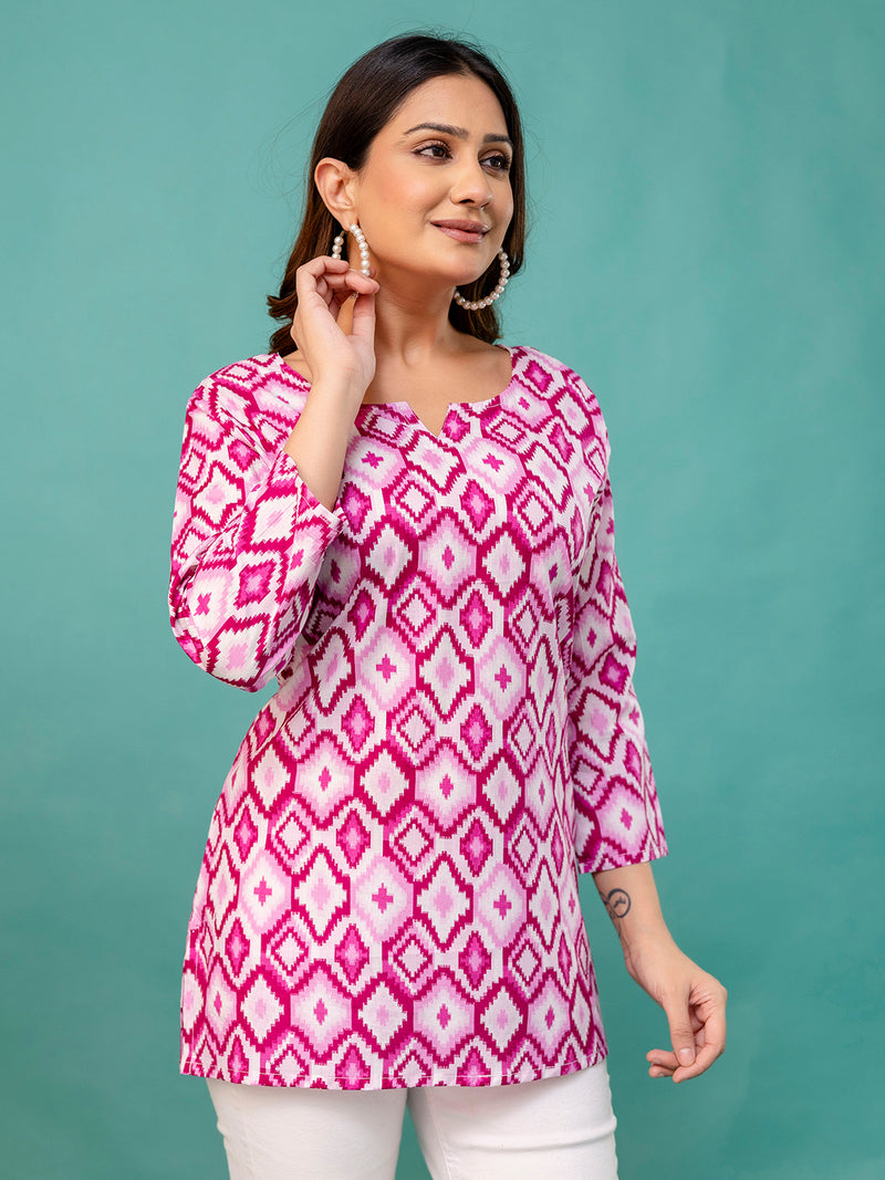 Elegant Printed top – Soft Cotton, Everyday Style, Sizes S–XXL.
