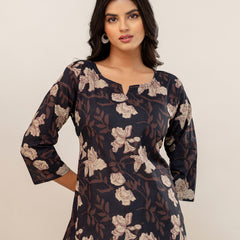 Elegant Printed Short Kurti – Soft Cotton, Everyday Style, Sizes S–XXL.