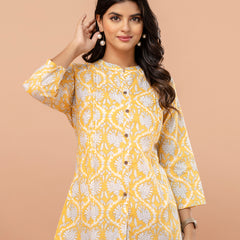 Elegant Mandarin Collar Printed Tunic – Stylish & Comfortable, Sizes