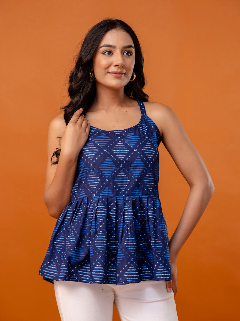 Strappy Peplum Top – Flattering Fit, All-Day Comfort, Sizes XS–XXL.