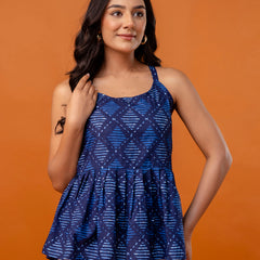 Strappy Peplum Top – Flattering Fit, All-Day Comfort, Sizes XS–XXL.