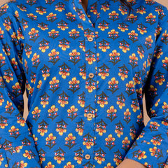 Feranoid Straight Knee Length Blue Colour Kurta For Women