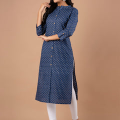 Feranoid Straight Knee Length Red Colour Kurta For Women