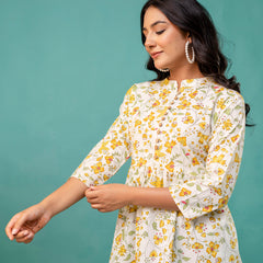 Tunic – Mandarin Collar, 3/4 Sleeves, Flattering Fit (Sizes S–XXL)
