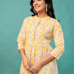 Top – Mandarin Collar, 3/4 Sleeves, Flattering Fit (Sizes S–XXL)