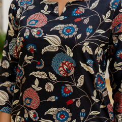 Black Breezy Printed Cotton Co-Ord Set for Comfortable All-Day Wear