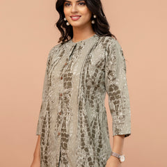 Elegant Mandarin Collar Printed Tunic – Stylish & Comfortable, Sizes