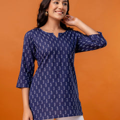 Elegant Printed top – Soft Cotton, Everyday Style, Sizes S–XXL.