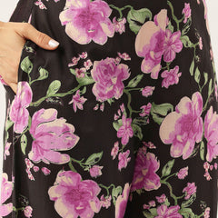 Floral Sleeveless Cotton Co-Ord Set with Choker Neckline – Pure Cotton | Sizes S–XXL