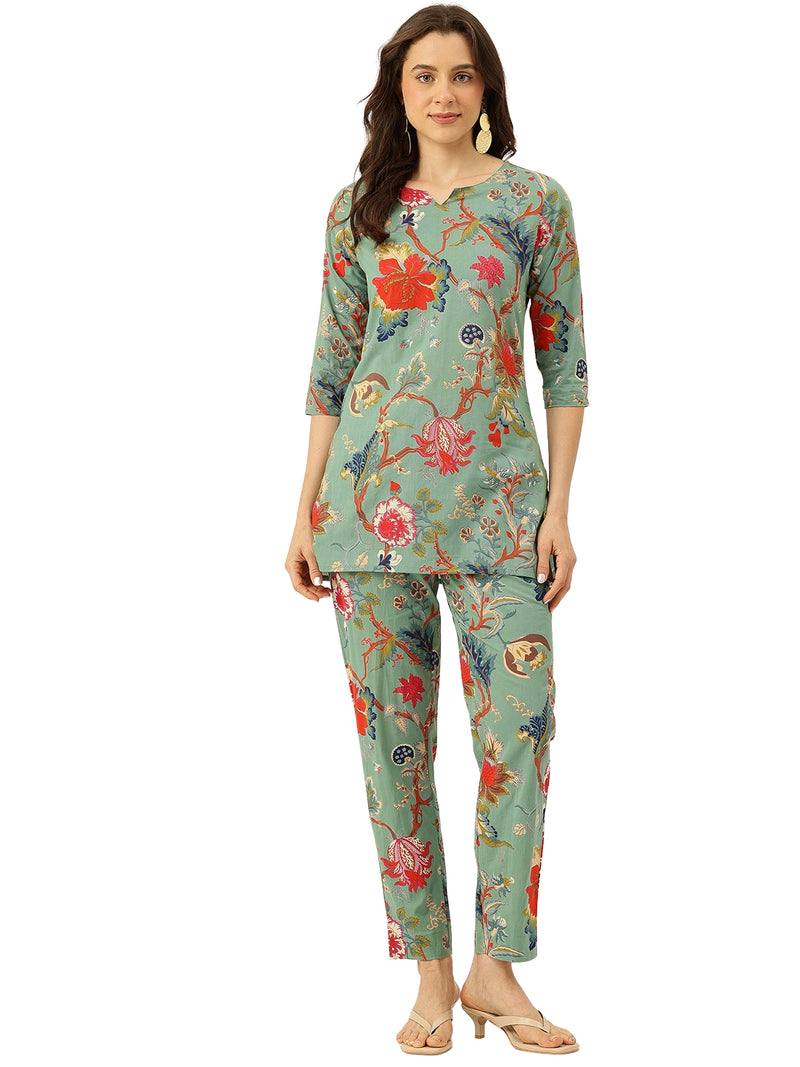 Printed Cotton Kurti & Pant Set – Breezy Prints, Chic Fit