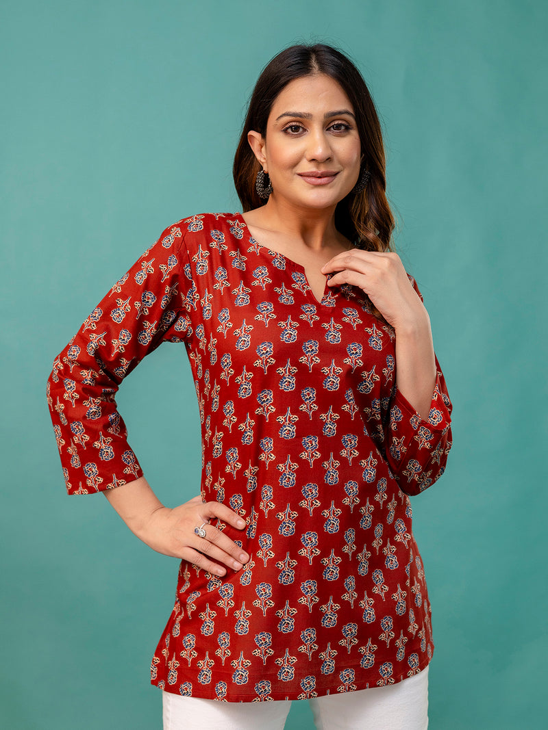 Elegant Printed top – Soft Cotton, Everyday Style, Sizes S–XXL.