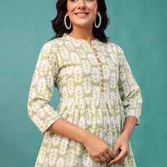 Tunic – Mandarin Collar, 3/4 Sleeves, Flattering Fit (Sizes S–XXL)