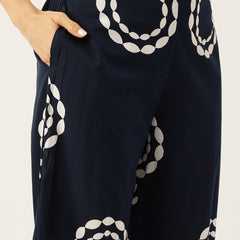 Floral Sleeveless Cotton Co-Ord Set with Choker Neckline – Pure Cotton | Sizes S–XXL