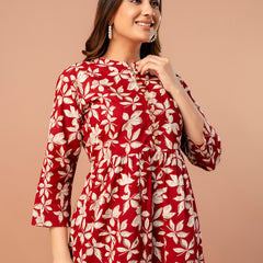 Top – Mandarin Collar, 3/4 Sleeves, Flattering Fit (Sizes S–XXL)