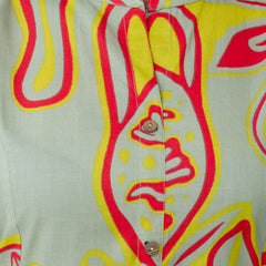 Luxury Mandarin Collar Printed Co-Ord Set with Button Detail A-Line Kurta & Comfort Fit Pants