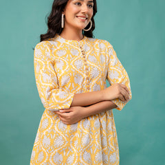 Top – Mandarin Collar, 3/4 Sleeves, Flattering Fit (Sizes S–XXL)