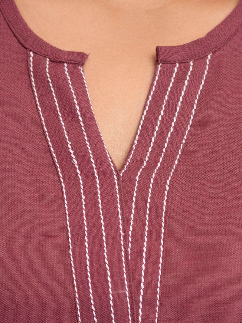 Elegant Short Kurti for Women – 3/4 Sleeves | Round Neck |