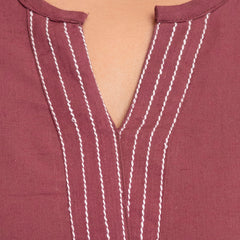 Elegant Short Kurti for Women – 3/4 Sleeves | Round Neck |