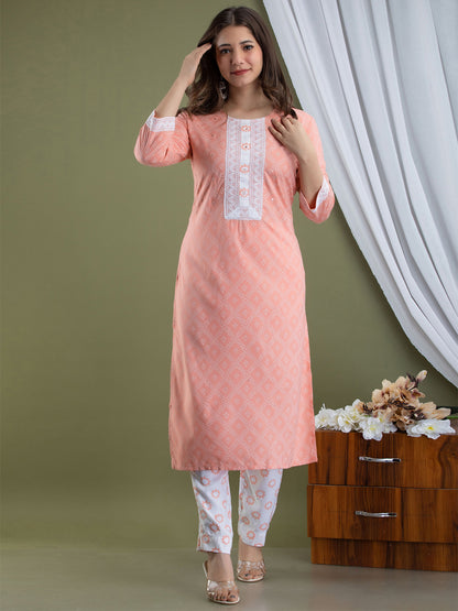 Women Kurta Pant Dupatta Set FRKT6737