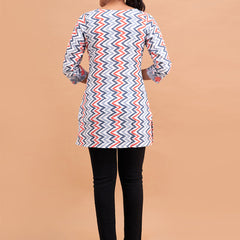 Women Cotton Printed Short Kurti
