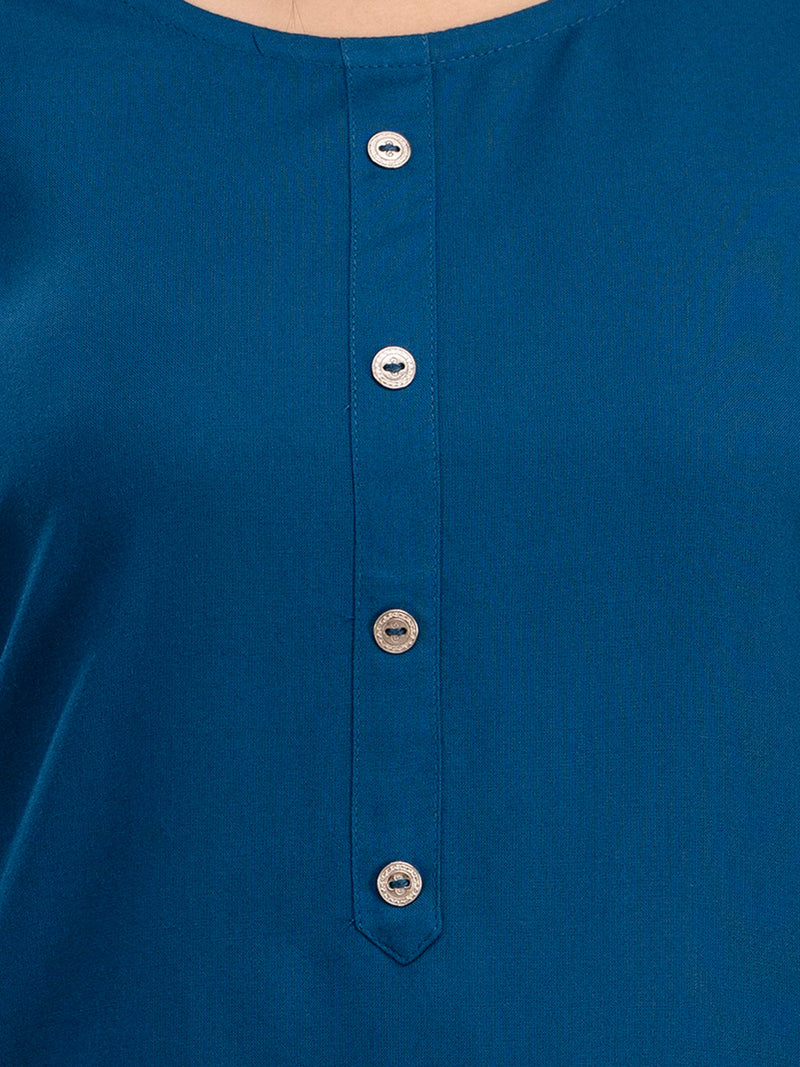 Feranoid Plain short kurti Rayon Sia