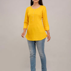 Feranoid Plain Short Kurti Rayon Sia