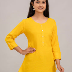 Feranoid Plain Short Kurti Rayon Sia