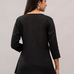 Feranoid Plain Short Kurti Rayon Sia