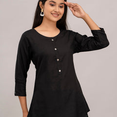 Feranoid Plain Short Kurti Rayon Sia