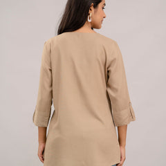 Feranoid Plain Short Kurti Rayon Sia