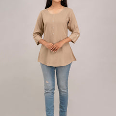 Feranoid Plain Short Kurti Rayon Sia