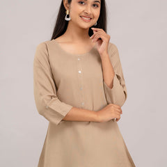 Feranoid Plain Short Kurti Rayon Sia