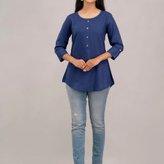 Feranoid Plain Short Kurti Rayon Sia