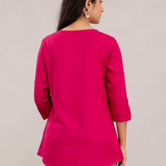 Feranoid Plain Short Kurti Rayon Sia