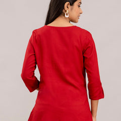 Feranoid Plain Short Kurti Rayon Sia