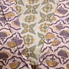 Floral Printed Shirt Collar Pure Cotton Pleated Kurti