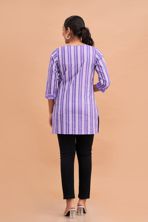 Women Cotton Printed Short Kurti